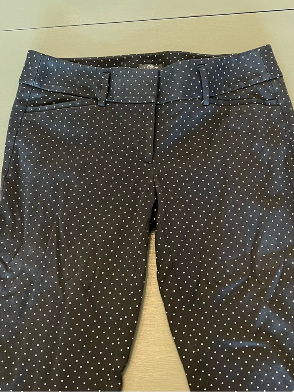 Black Polka Dot Slim Pants